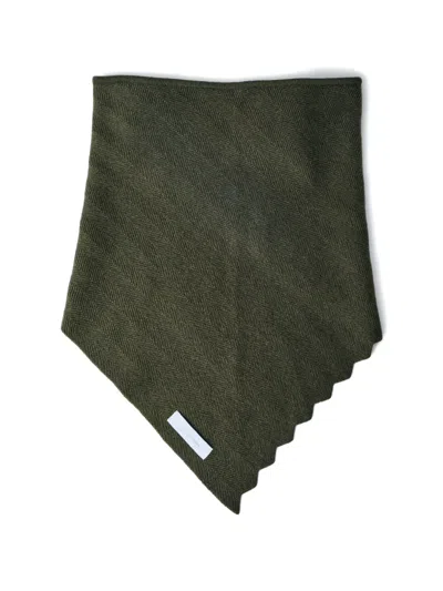Jacquemus Men Le Chale Chevron Scarf In Green