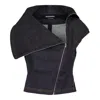 Jacquemus Zip-front Asymmetrical Top In Blue