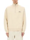 Jacquemus High Collar Half-zip Grosgrain Sweatshirt