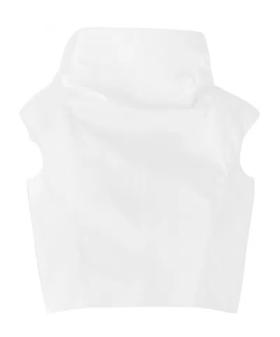 Jacquemus High Collar Top In White