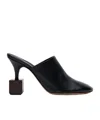 Jacquemus Mule With Geometric Heel In Black