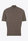Jacquemus High-neck Ribbed Top In Brown
