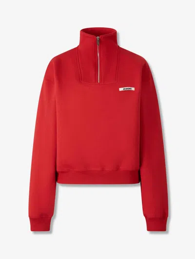 Jacquemus High-neck Sweatshirt In Red