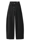 Jacquemus High-rise Denim Pants In Black