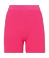 Jacquemus Le Short Arancia Ribbed Biker Shorts In Pink