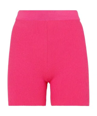 JACQUEMUS HIGH-RISE RIBBED KNITTED SHORTS