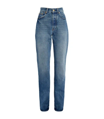 Jacquemus High-rise Straight Jeans In Blue