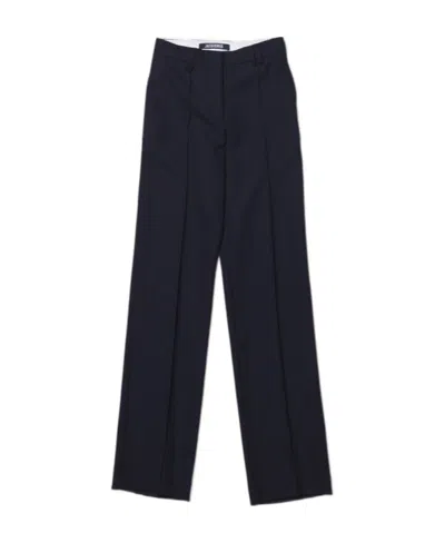 Jacquemus High-rise Straight-leg  Trousers In Black