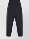 Jacquemus High Waist Cropped Trousers With Seam Detail In Black