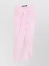 Jacquemus High Waist Draped Asymmetric Ruched Skirt In Pink