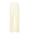 Jacquemus High Waist Flared Pants In White