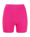 Jacquemus Le Short Arancia Ribbed Biker Shorts In Pink