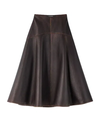 Jacquemus High Waist Skirt In Brown