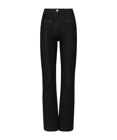 Jacquemus Straight Jeans In Dark Blue Denim In Black
