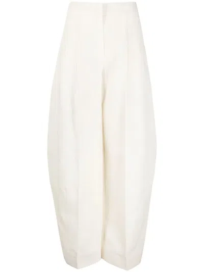 Jacquemus High-waist Wide-leg Trousers In Neutrals