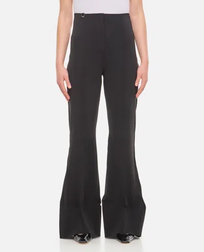 Jacquemus High-waisted Bell Bottom Pant In Black