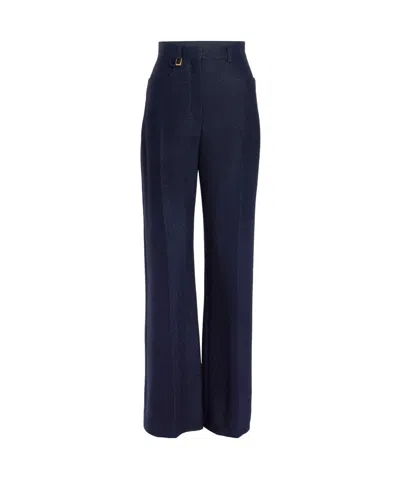 Jacquemus High-waisted Casual Pants In Black