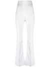 Jacquemus High-waisted Flared Trousers In Weiss