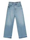 Jacquemus Wide Leg Denim Jeans With Belt Loops In Blue