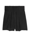 Jacquemus Le Short Bari Pleated Wool Shorts In Black