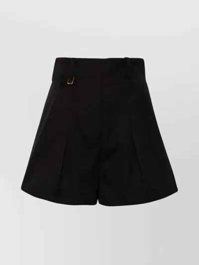 Jacquemus High Waist Shorts In Black  