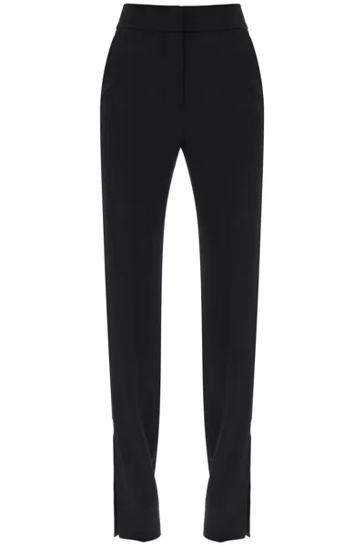 Jacquemus High-waisted Split Hem Straight-leg Pants For Women In Black