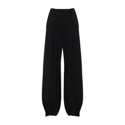 Jacquemus High-waisted Trousers With And Pleats In Black
