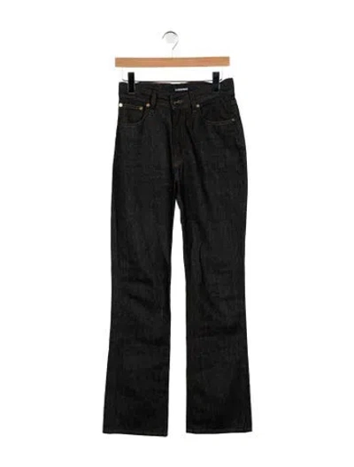 Pre-owned Jacquemus High-rise Flared Jeans In Black