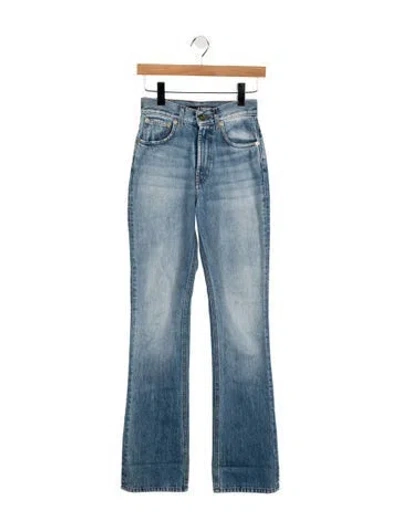 Pre-owned Jacquemus High-rise Flared Jeans In Blue