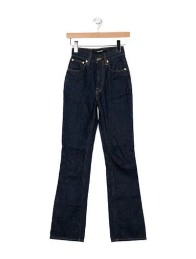Pre-owned Jacquemus High-rise Flared Jeans In Blue