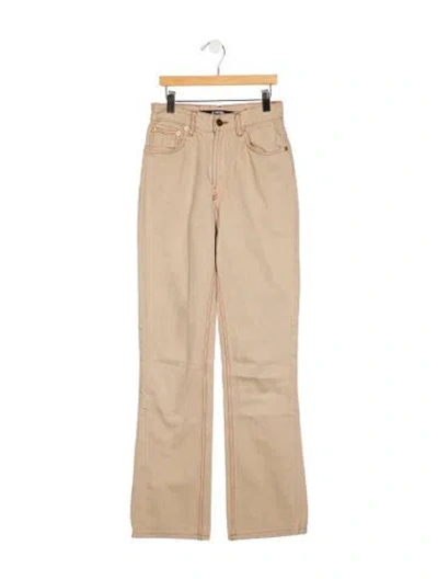 Pre-owned Jacquemus High-rise Flared Jeans In Neutrals