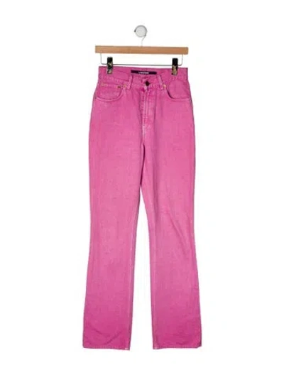 Pre-owned Jacquemus High-rise Flared Jeans In Pink