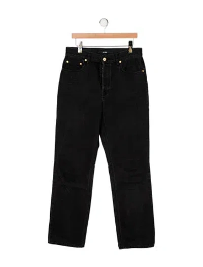 Pre-owned Jacquemus High-rise Straight Leg Jeans In Black
