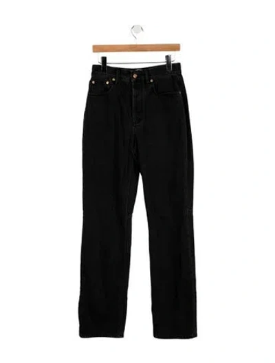 Pre-owned Jacquemus High-rise Straight Leg Jeans In Black