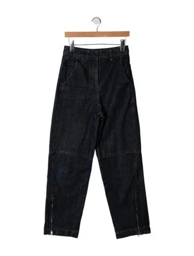 Pre-owned Jacquemus High-rise Straight Leg Jeans In Black