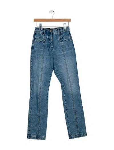 Pre-owned Jacquemus High-rise Straight Leg Jeans In Blue