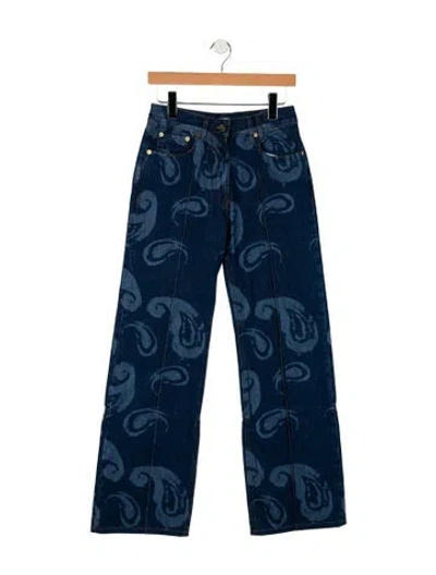Pre-owned Jacquemus High-rise Straight Leg Jeans In Blue