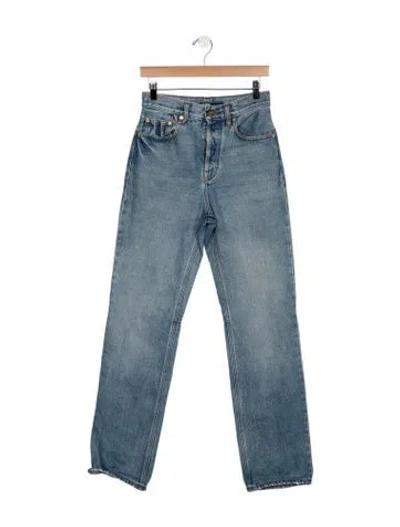 Pre-owned Jacquemus High-rise Straight Leg Jeans In Blue