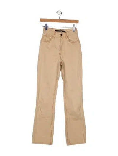 Pre-owned Jacquemus High-rise Straight Leg Jeans In Brown