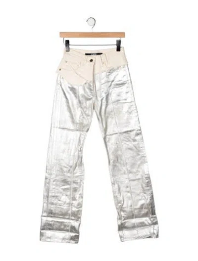 Pre-owned Jacquemus High-rise Straight Leg Jeans In Multicolor
