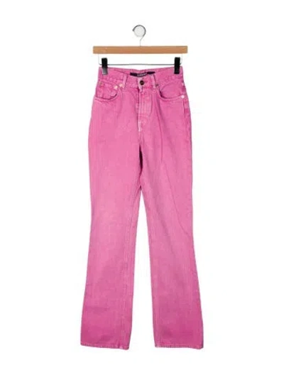 Pre-owned Jacquemus High-rise Straight Leg Jeans In Pink