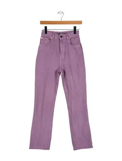 Pre-owned Jacquemus High-rise Straight Leg Jeans In Purple