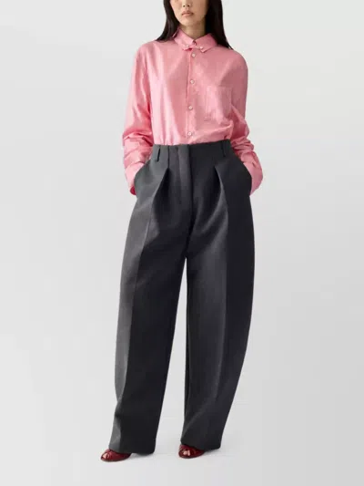 Jacquemus High-rise Straight-leg Trousers In Black