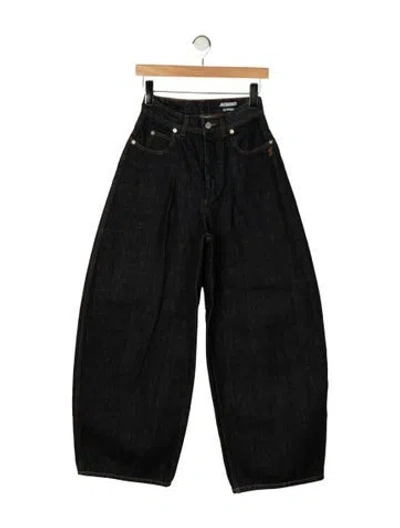 Pre-owned Jacquemus High-rise Wide Leg Jeans In Black