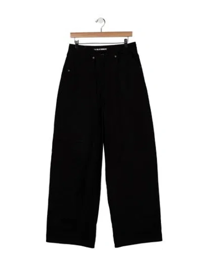 Pre-owned Jacquemus High-rise Wide Leg Jeans In Black