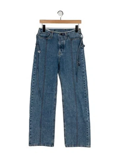 Pre-owned Jacquemus High-rise Wide Leg Jeans In Blue