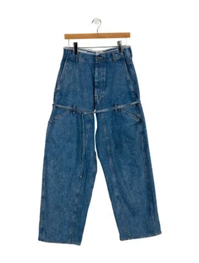 Pre-owned Jacquemus High-rise Wide Leg Jeans In Blue