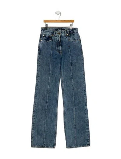 Pre-owned Jacquemus High-rise Wide Leg Jeans In Blue
