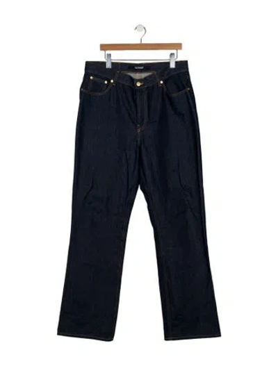 Pre-owned Jacquemus High-rise Wide Leg Jeans In Blue