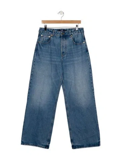 Pre-owned Jacquemus High-rise Wide Leg Jeans In Blue